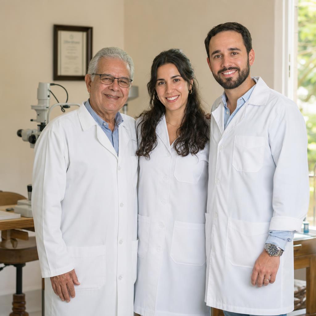 Familia de optometristas cubanos de OptiCuba en Mérida